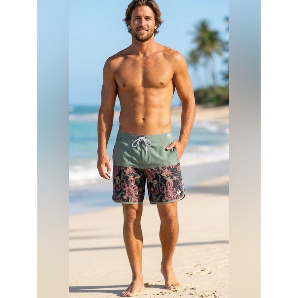 NWT!! Picture Organic  Andy 17" Beach Board Shorts Swim Shorts Size 36